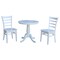 International Concepts Round 30 in Round Top Pedestal Table, with 2 C08-617 Chairs, White, 30 in W, 30 in L, 29.1 in H K08-30RT-C617P - alternate 1